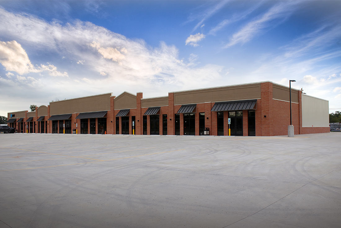 Front view of the Crooked Creek Shopping Center